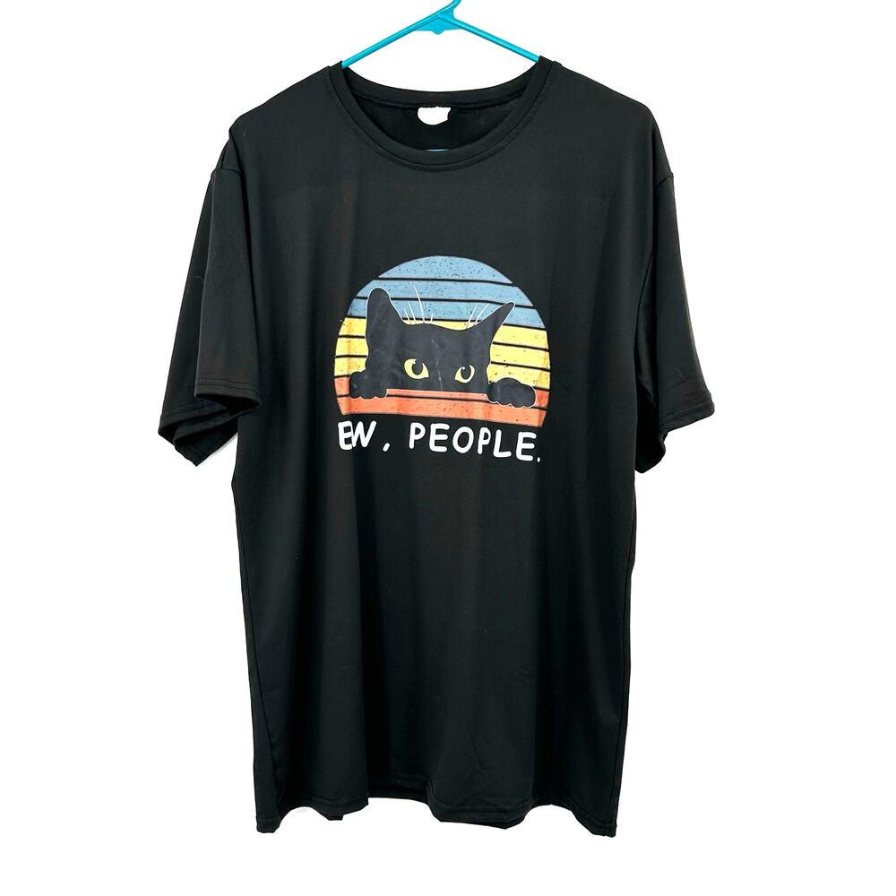 Unbranded Size Large‎ Short Sleeve T-Shirt Ew, People Cat Graphic Tee Unisex